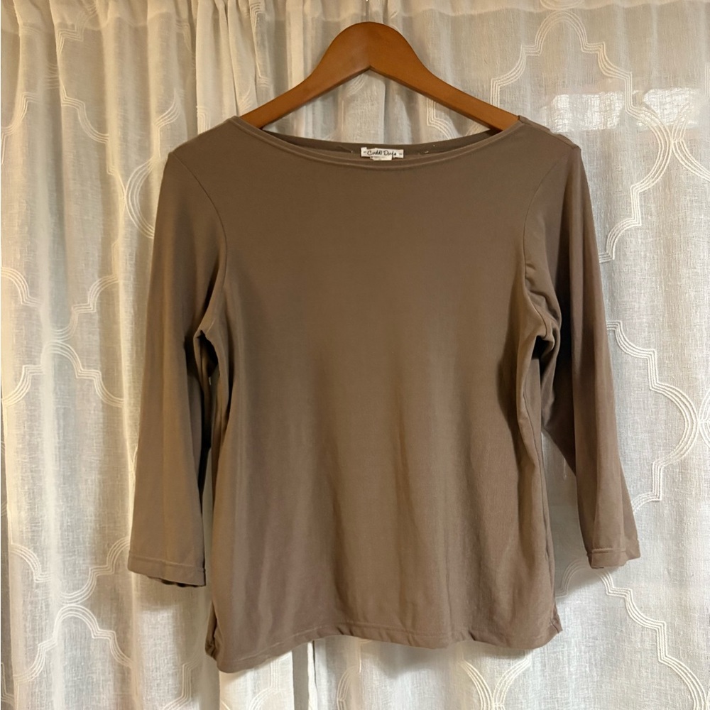 Cuddl Duds brown long sleeve top shirt Women’s size 1X Soft